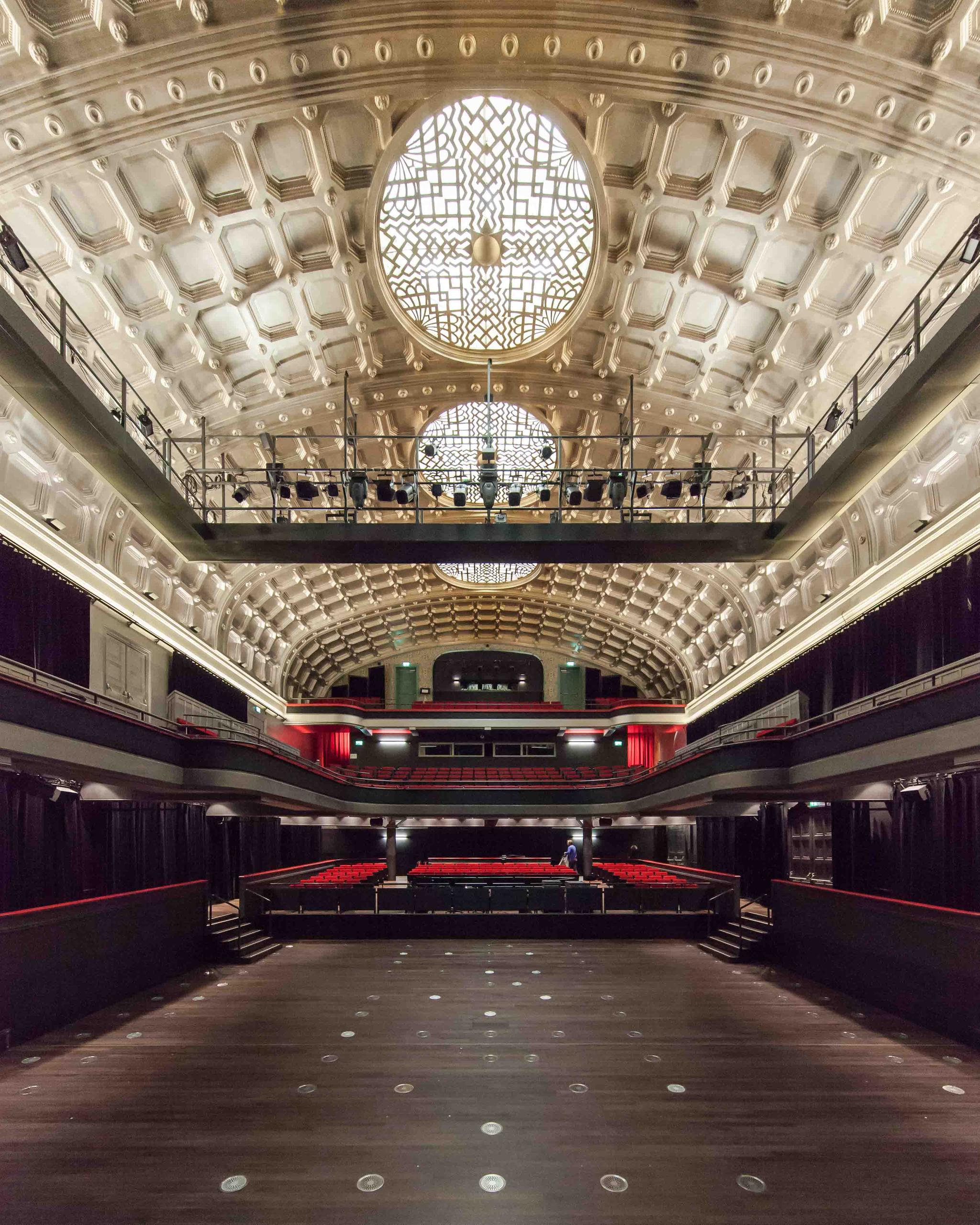 Ceiling of a large hall