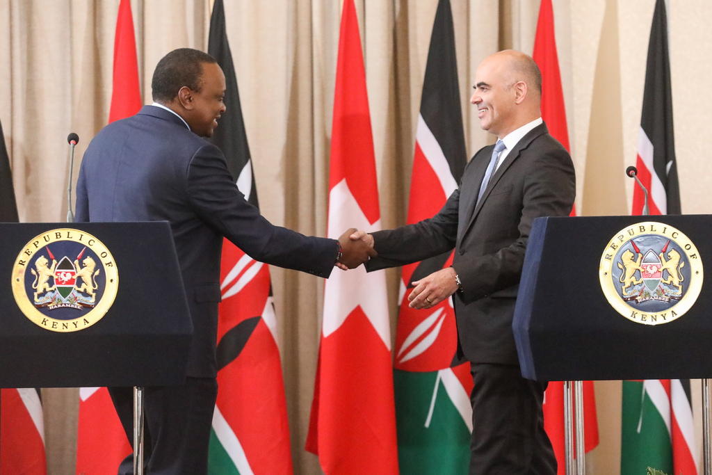 Uhuru Kenyatta and Alain Berset