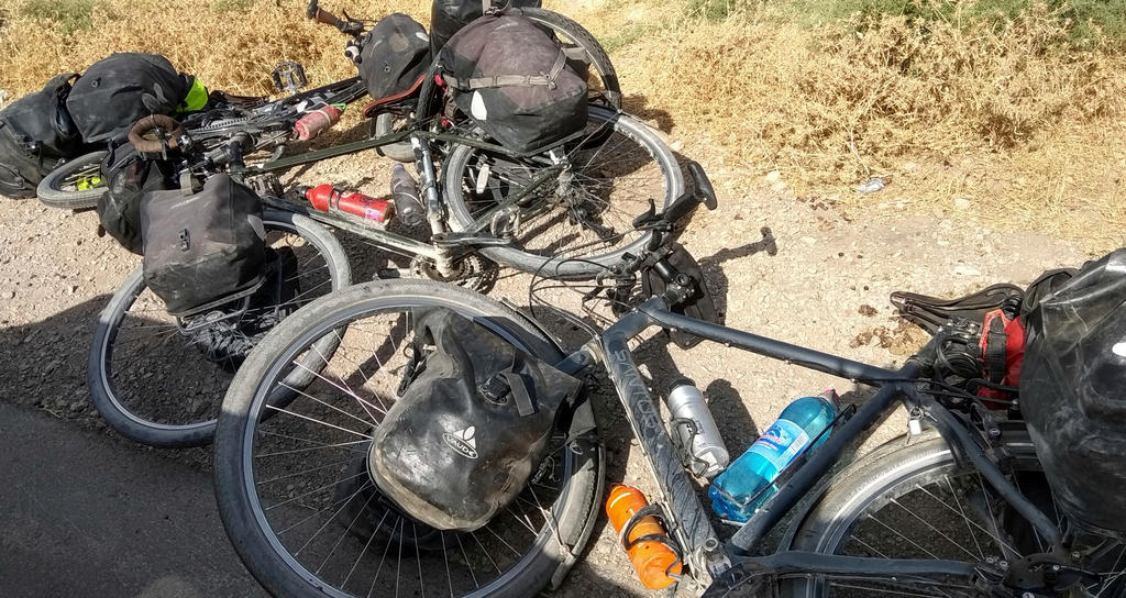 bikes on ground