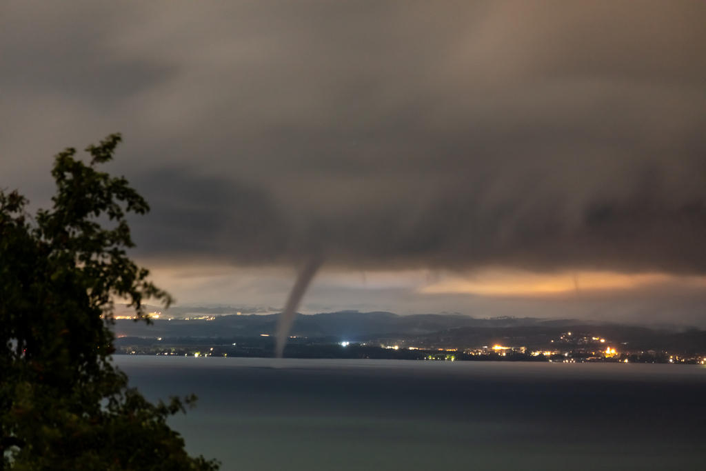 waterspout over Lake Constance