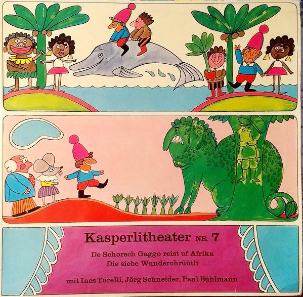 Schallplatten-Hülle Kasperlitheater Nr. 7: De Schorsch Gaggo reist uf Afrika.