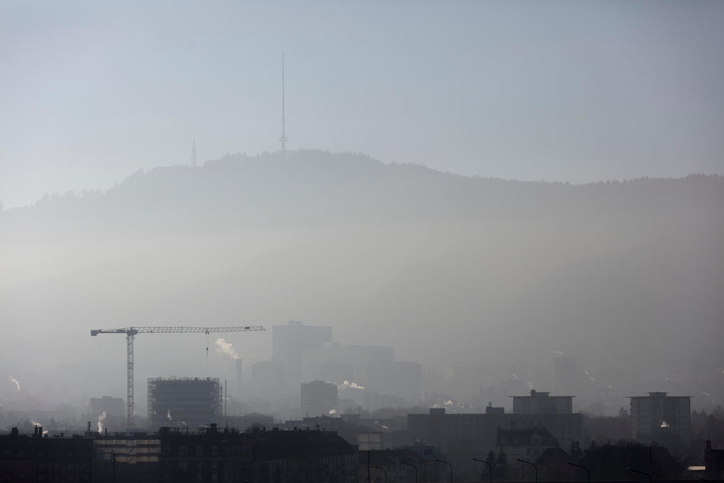 Haze and fine dust over Zurich