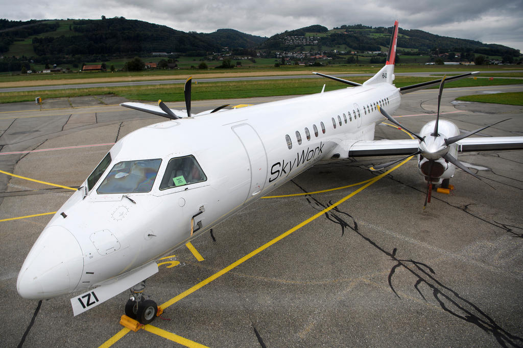 grounded SkyWork aircraft