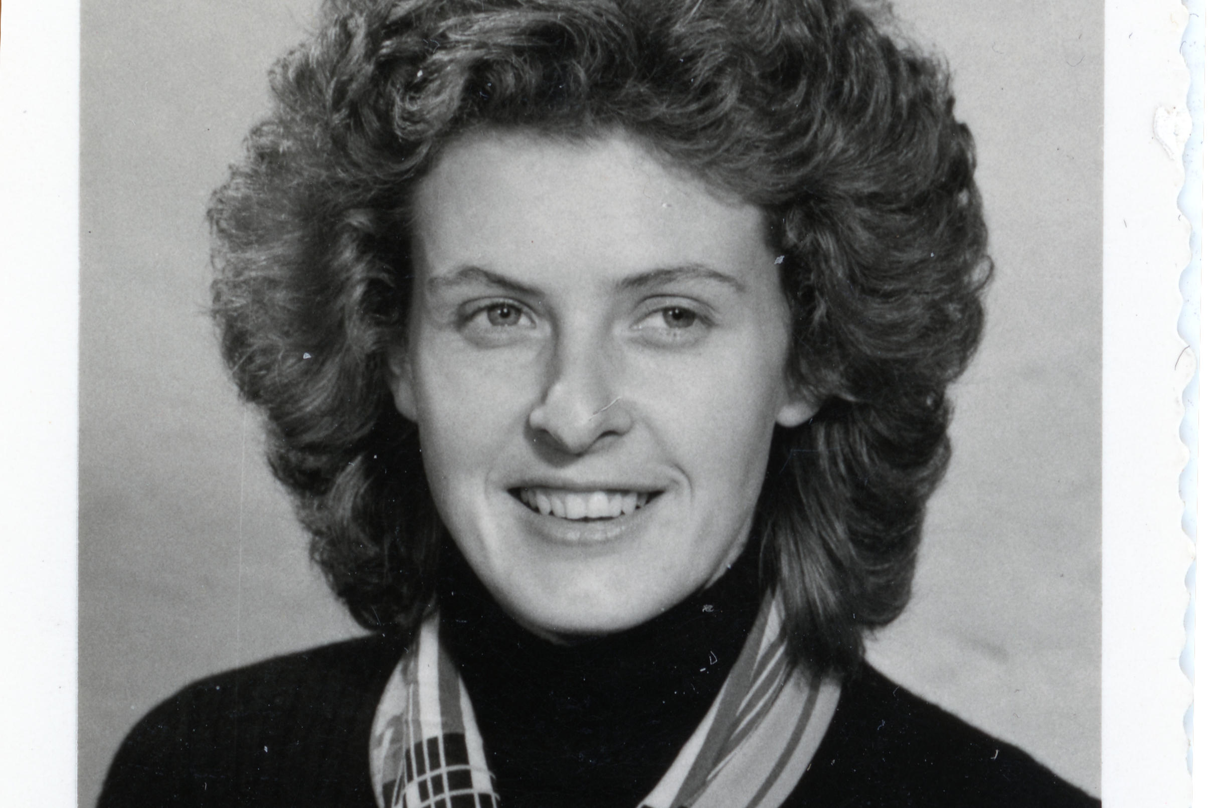 Black and white photo portrait of a woman