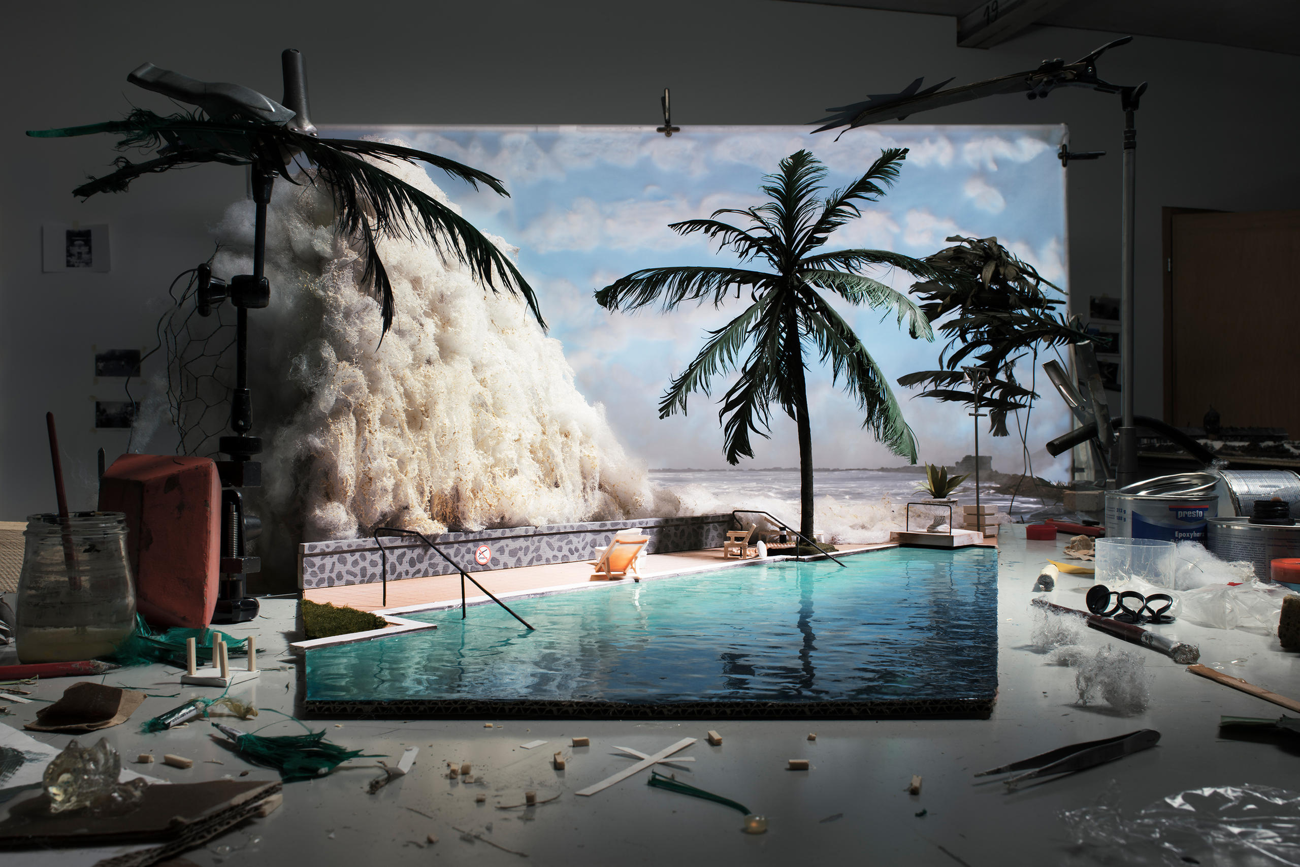 Modell vom Tsunami im indischen Ozean im Jahr 2004