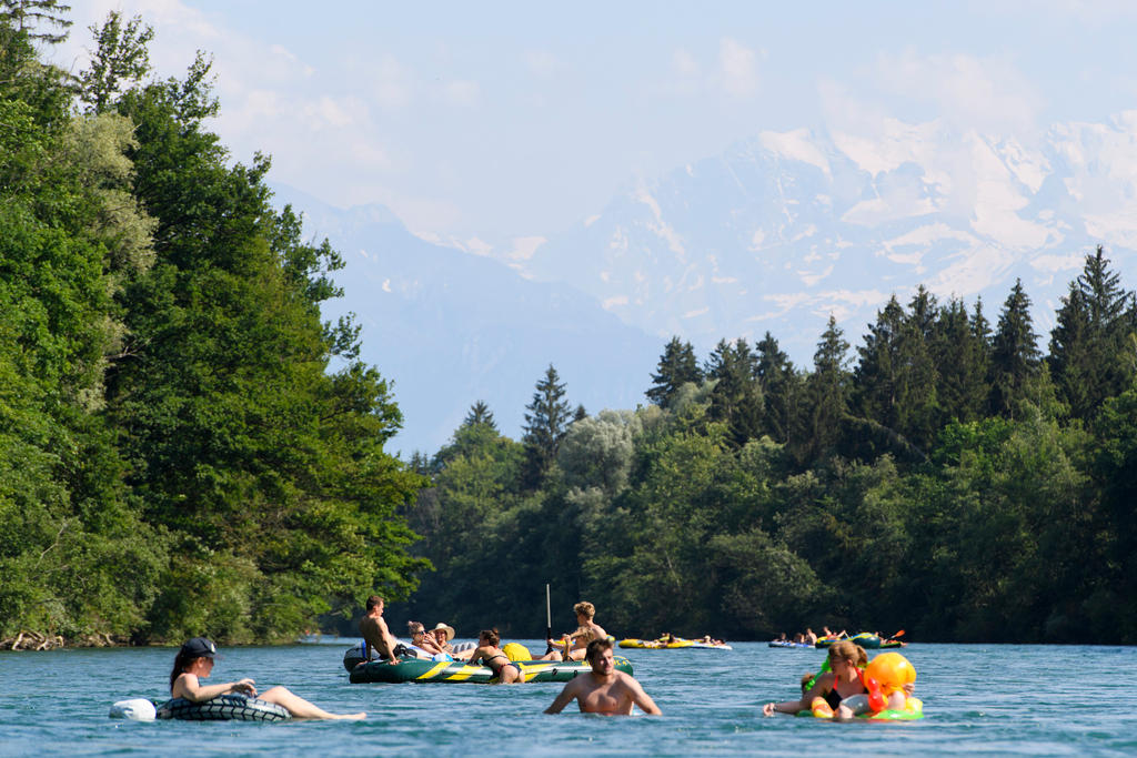 people in river