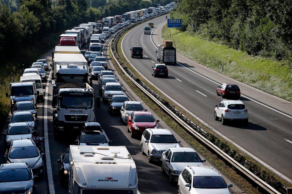 Traffic jam on motorway