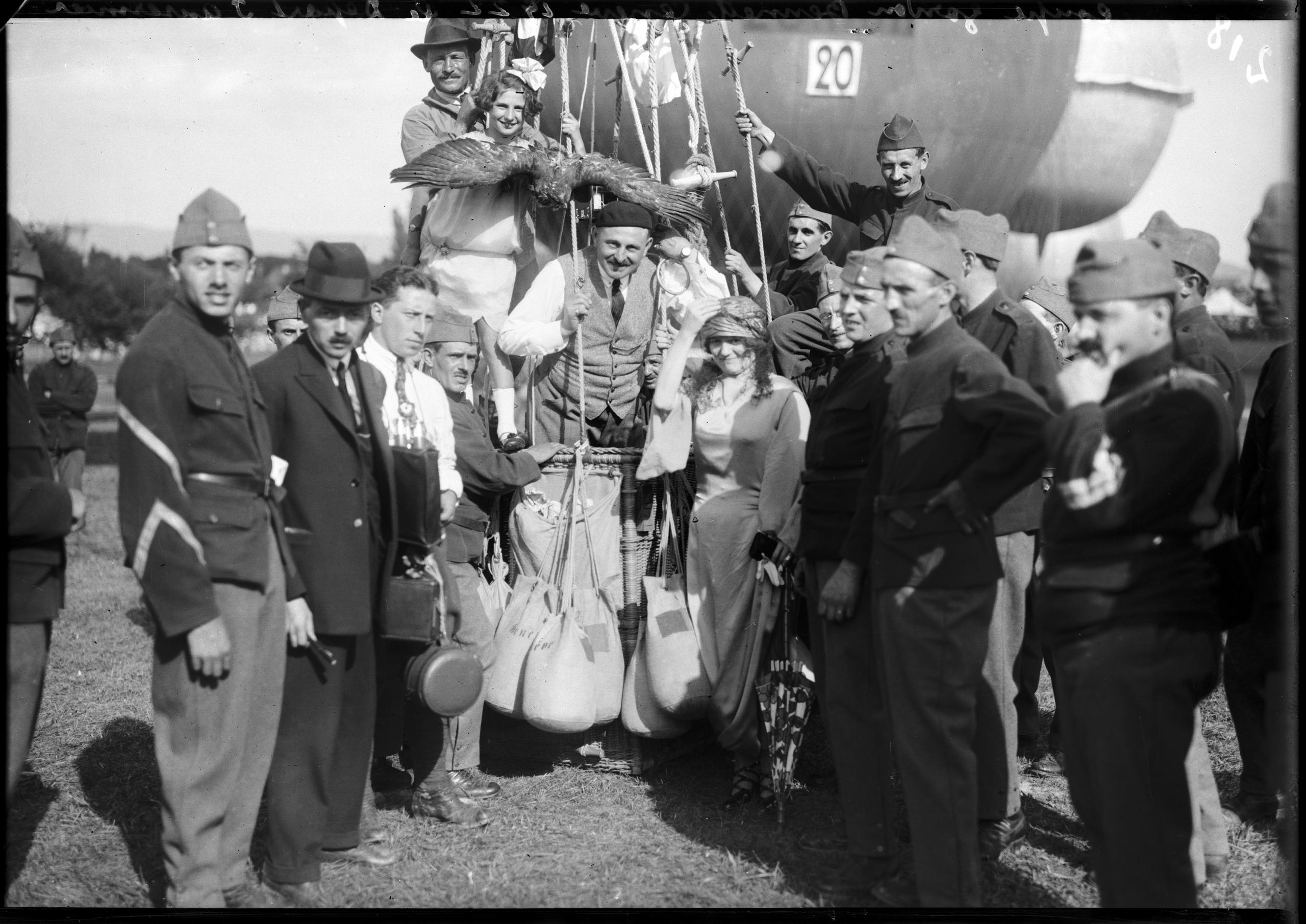 Louis Ansermier at the Gordon Bennett Cup in Geneva 1922