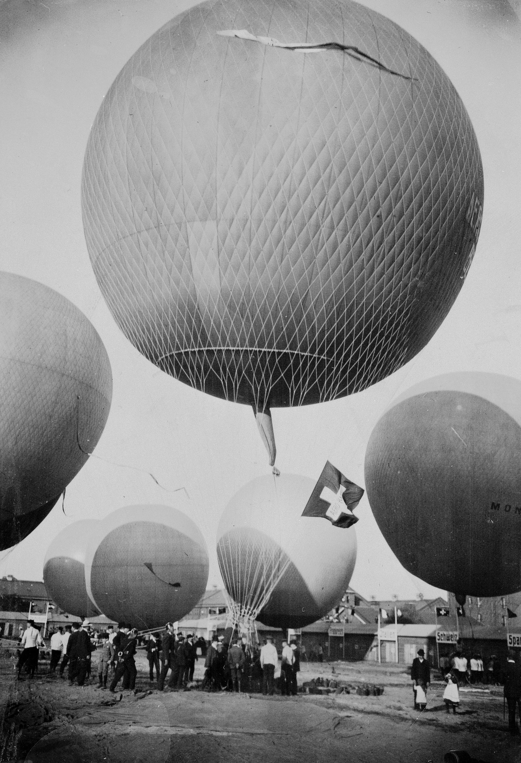 Aerostático suizo que participó en la Copa Gordon Bennett Cup en Berlín 1908