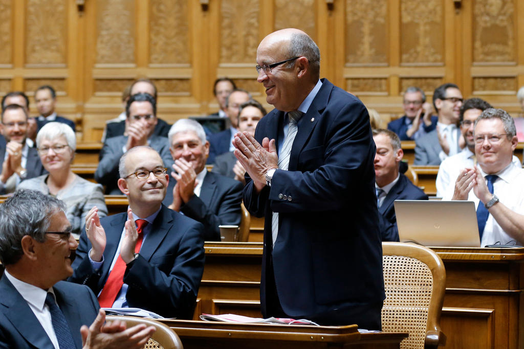 Christian Miesch en el Parlamento