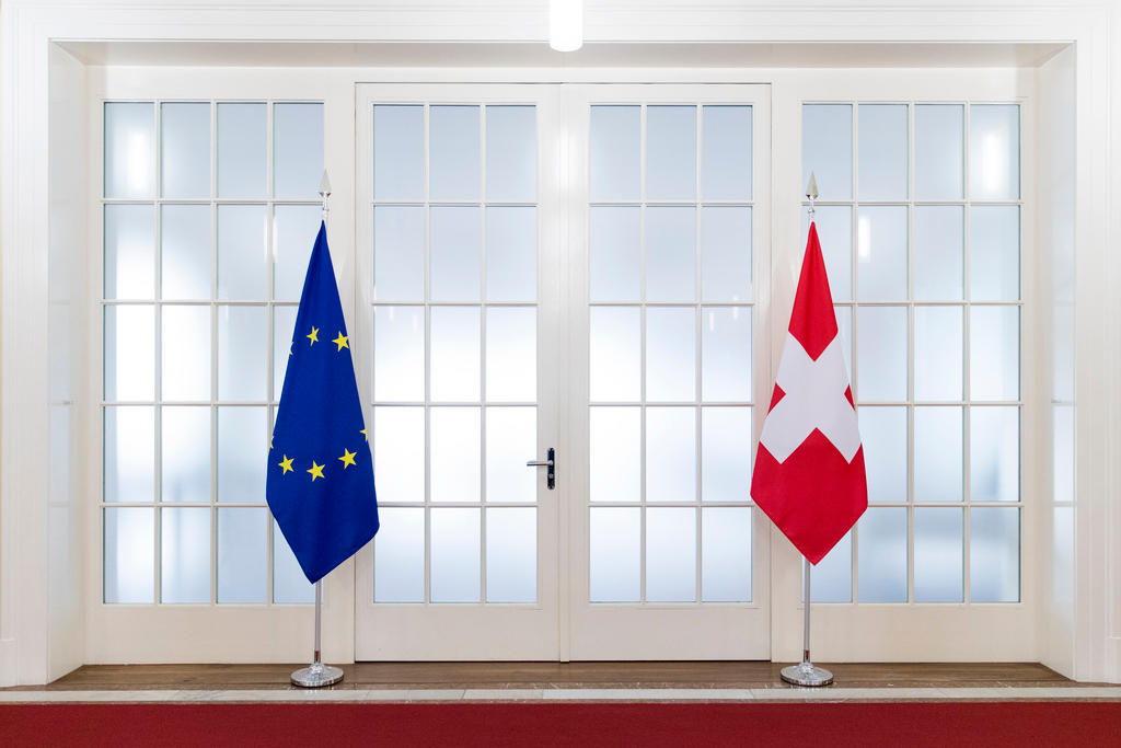 Swiss and EU flag