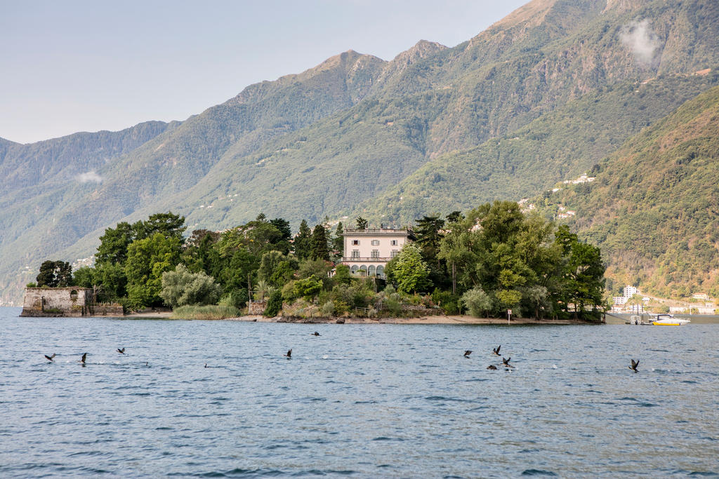 Isola di Brissago, montagne sullo sfondo