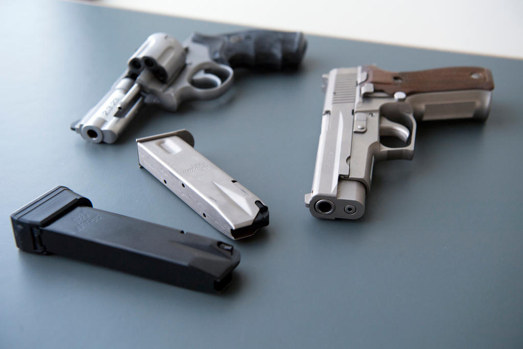 Guns with magazines