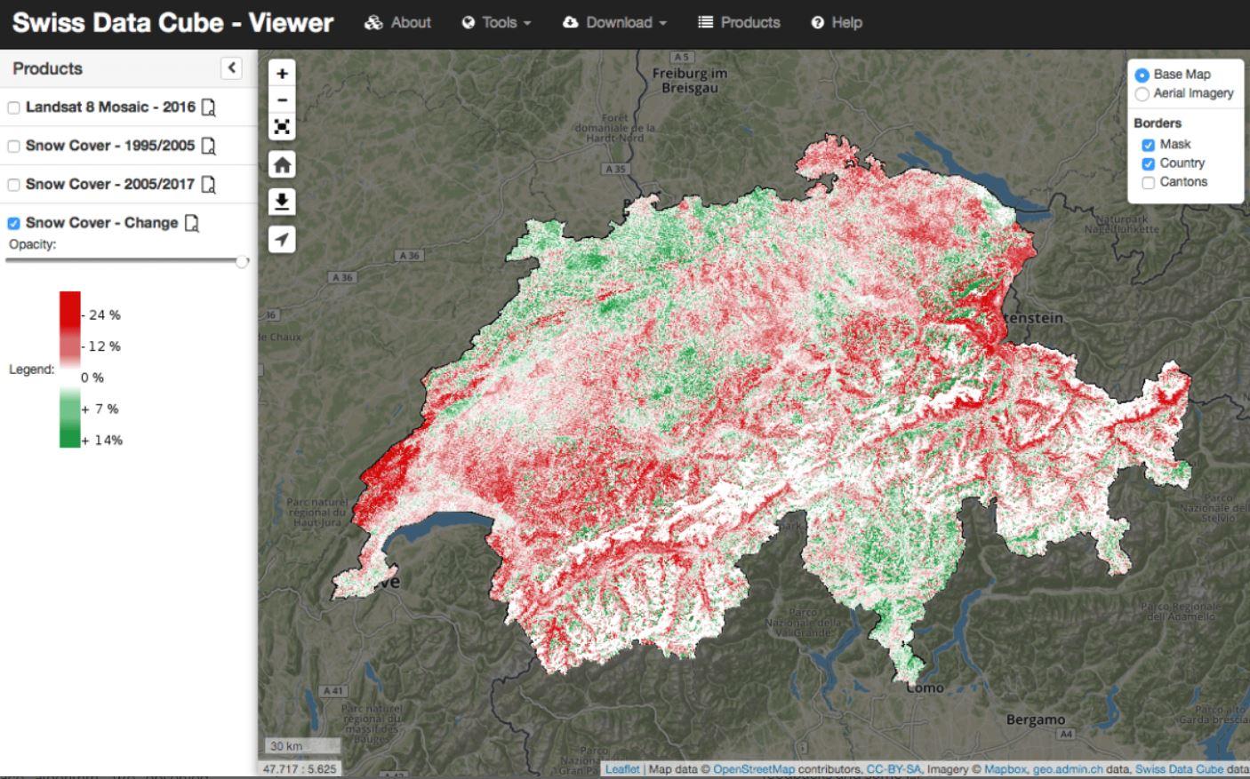 map of Switzerland