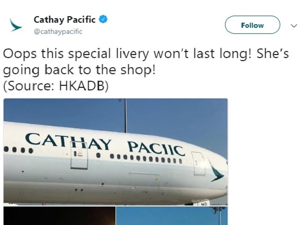 Peinliche Panne Airline schreibt eigenen Namen auf Flugzeug falsch SWI swissinfo.ch