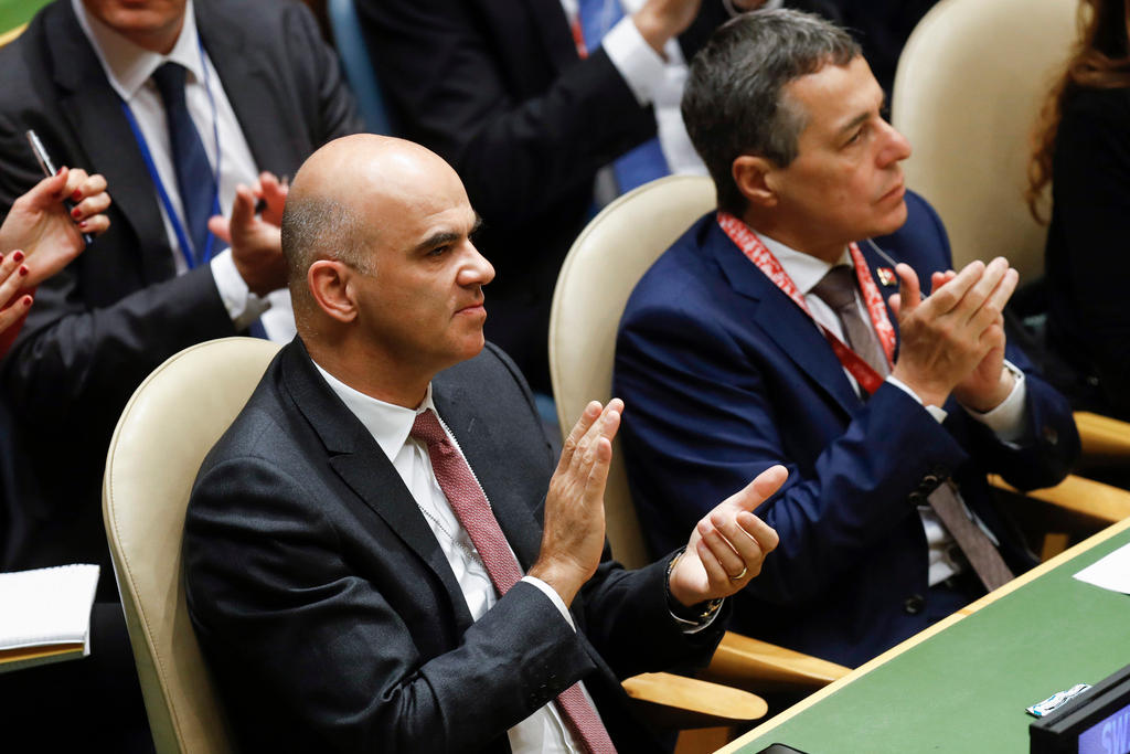 Alain Berset and Ignazio Cassis at the UN