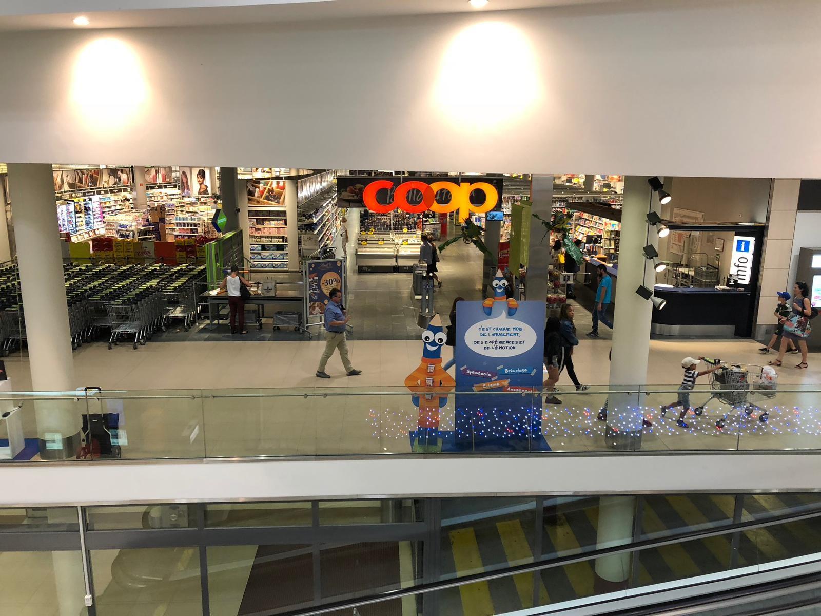 Coop sign in a shopping mall