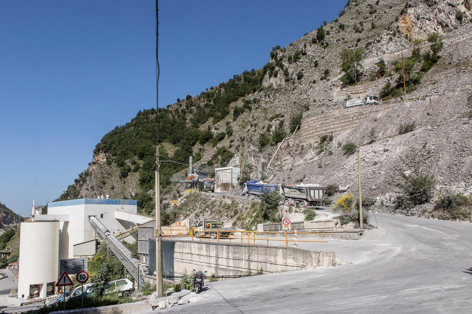 Kalziumkarbonat-Mühle in Carrara