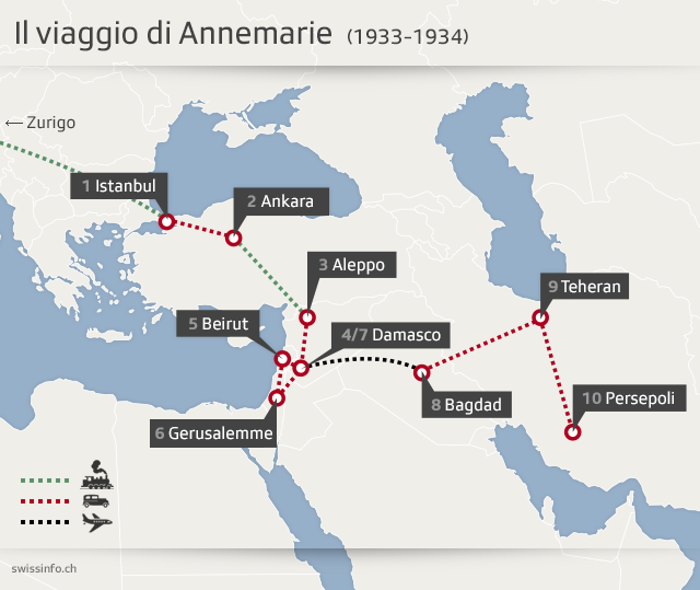 carta del viaggio di annemarie schwarzenbach