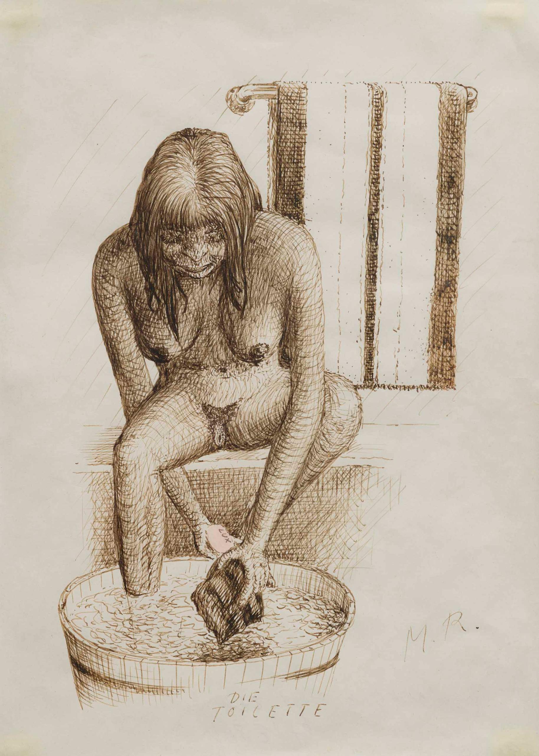 Markus Raetz (b. 1941), Die Toilette, 1970