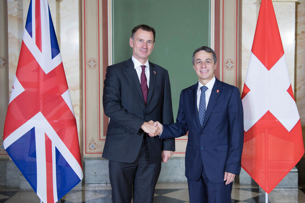 Jeremy Hunt and Ignazio Cassis