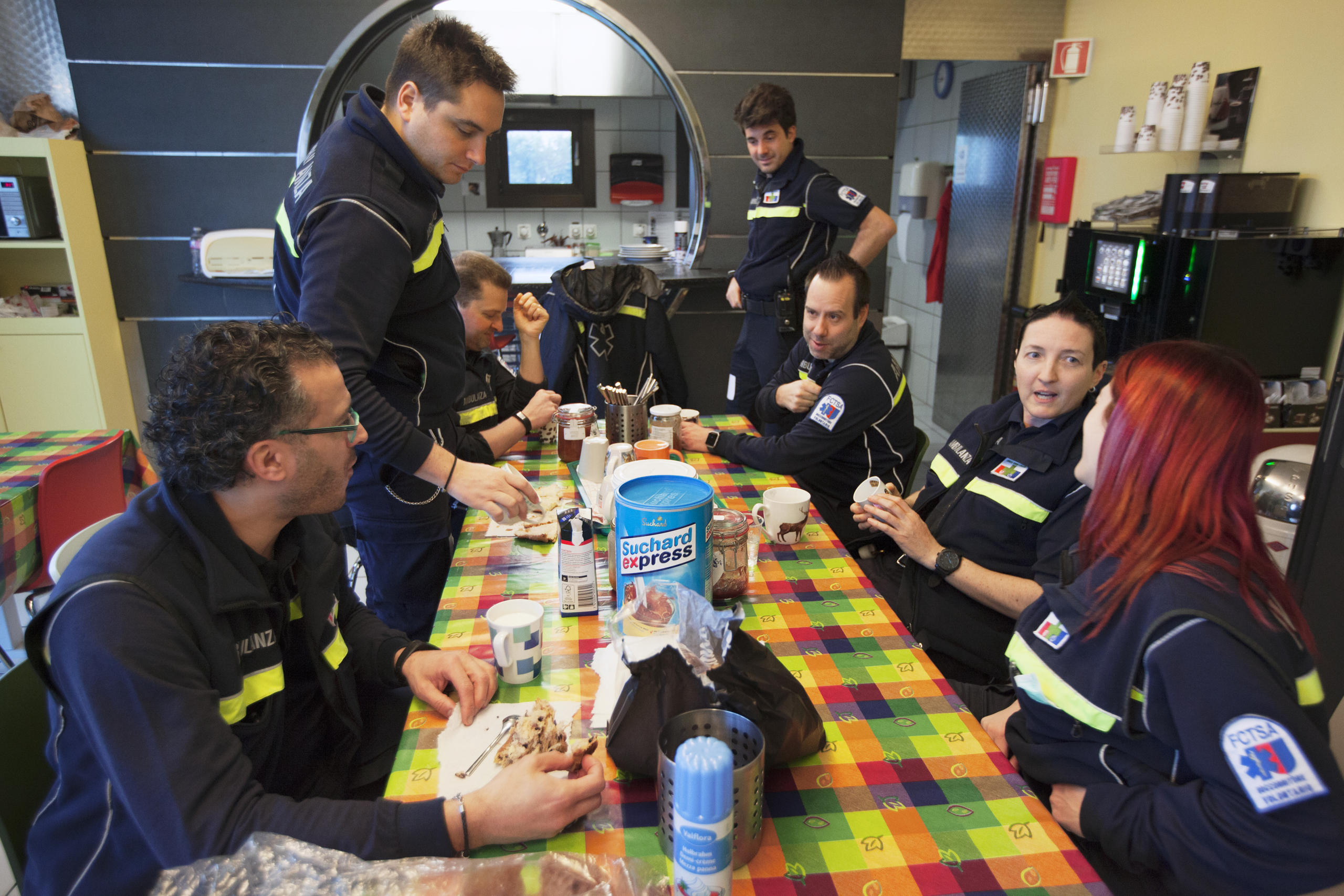 Eating together at table