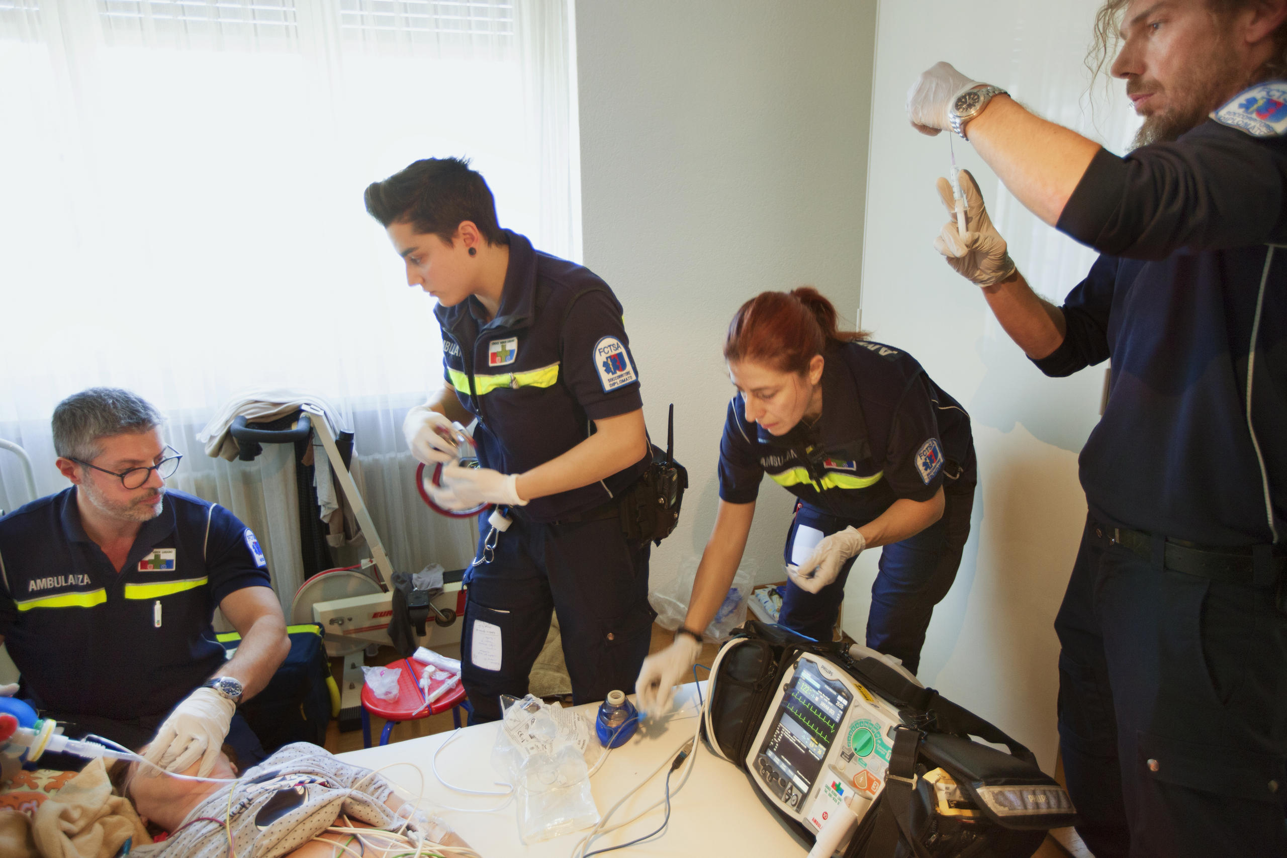 Taking care of a patient inside home