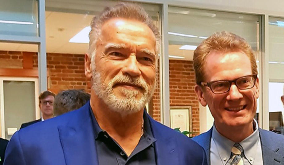 Arnold and Christian Schwarzenegger