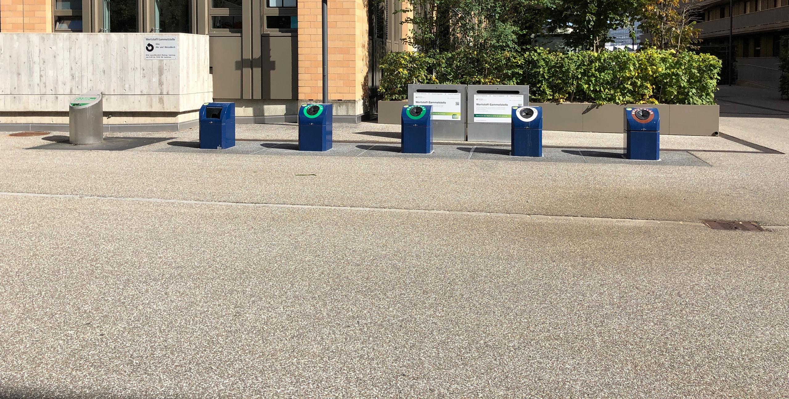 glass recycling bins