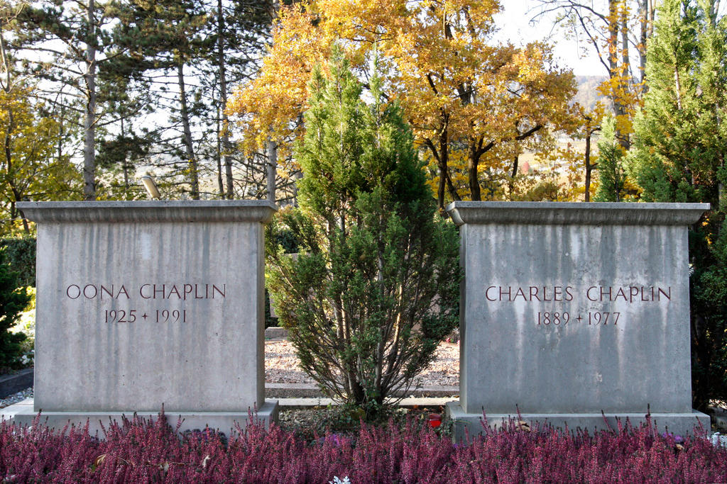 Grab Charlie Chaplin in Corsier-Sur-Vevey, Schweiz