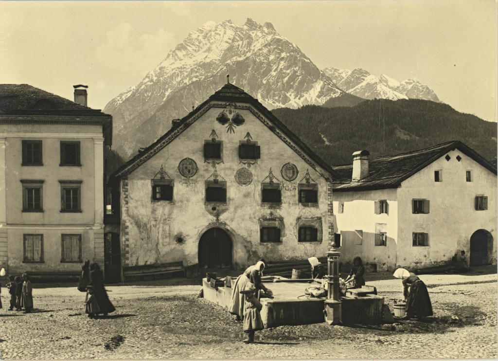 Stone house in a village