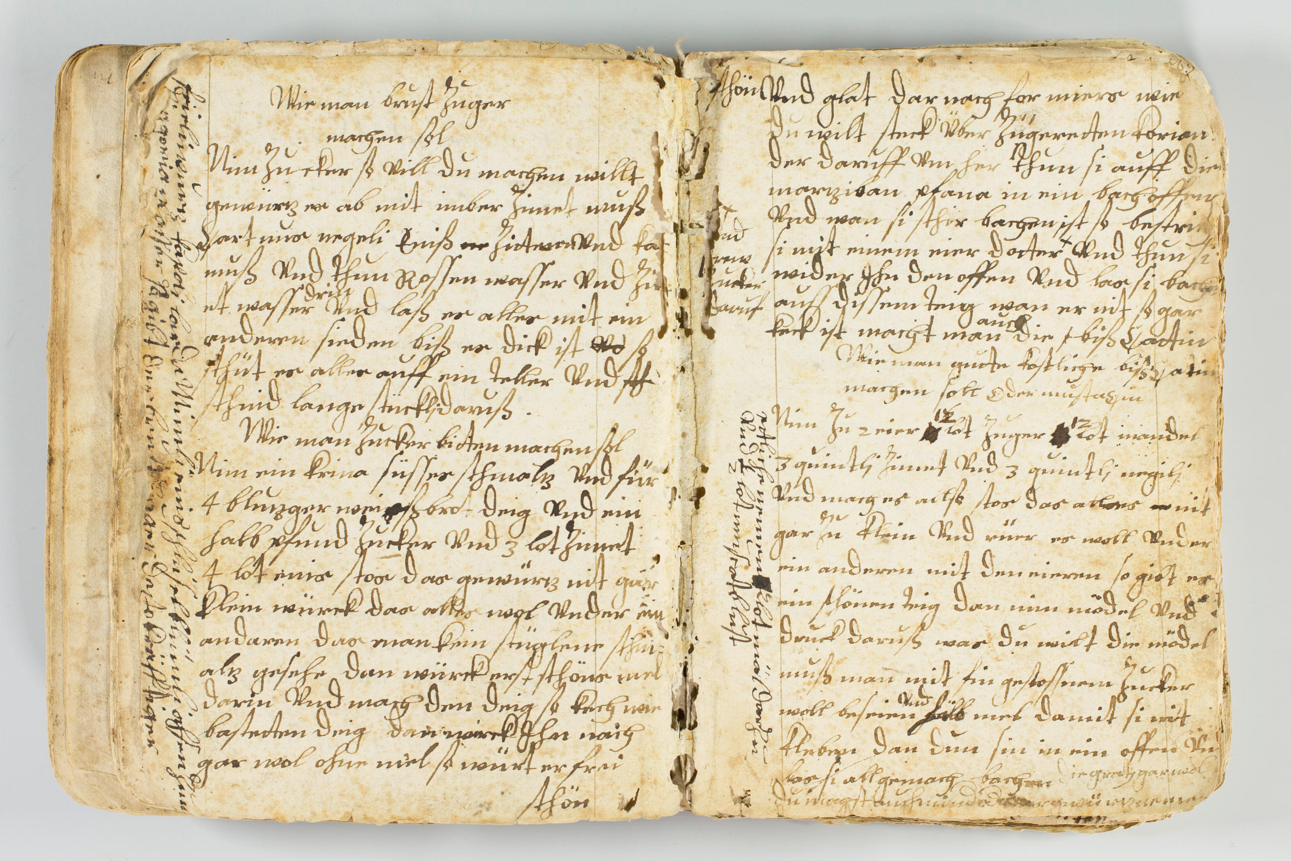 Old writing on old book