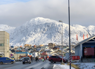 Street scene from Nuuk, the capital of Greenland