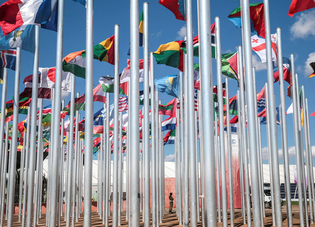 flags in marrakesh