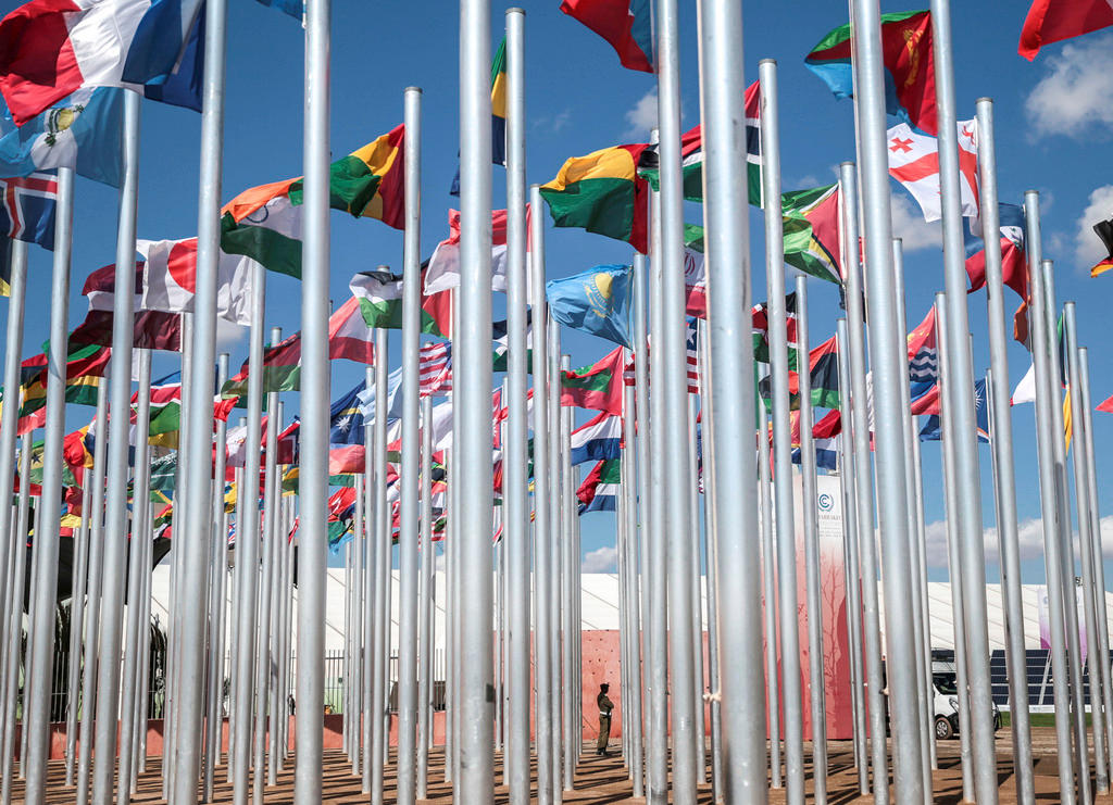 flags in marrakesh