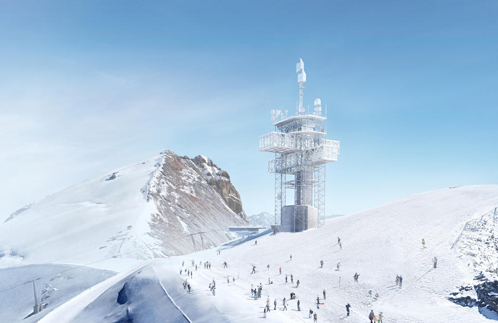 Model of new tower on Klein Titlis