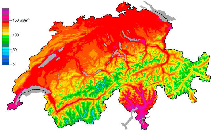 Niveaux mensuels d ozone les plus élevés en 2017