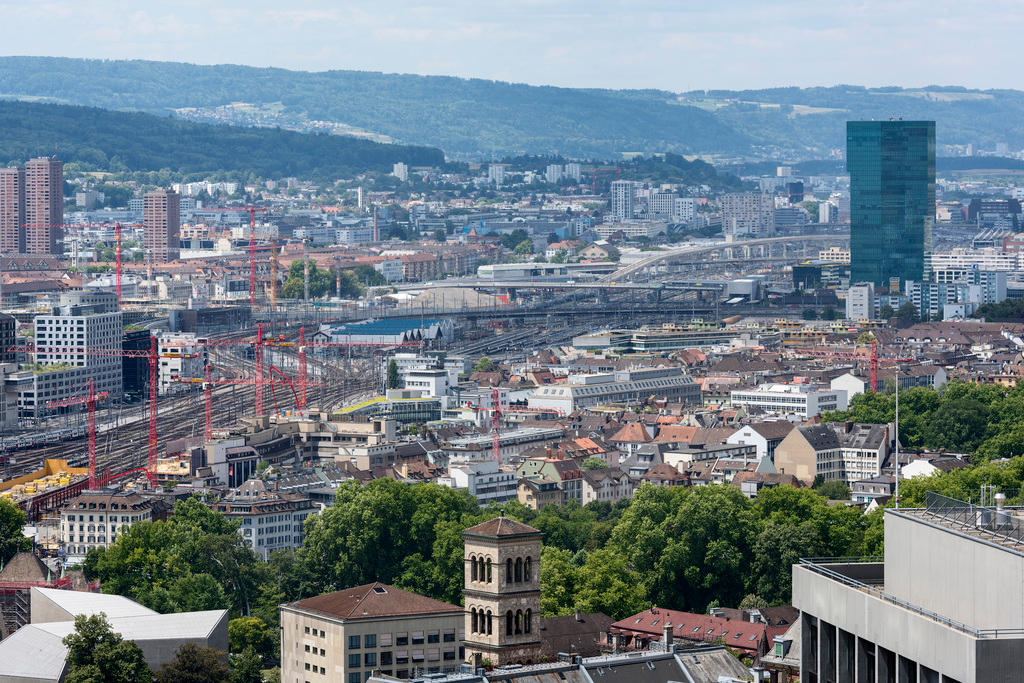 View onto the city of Zurich