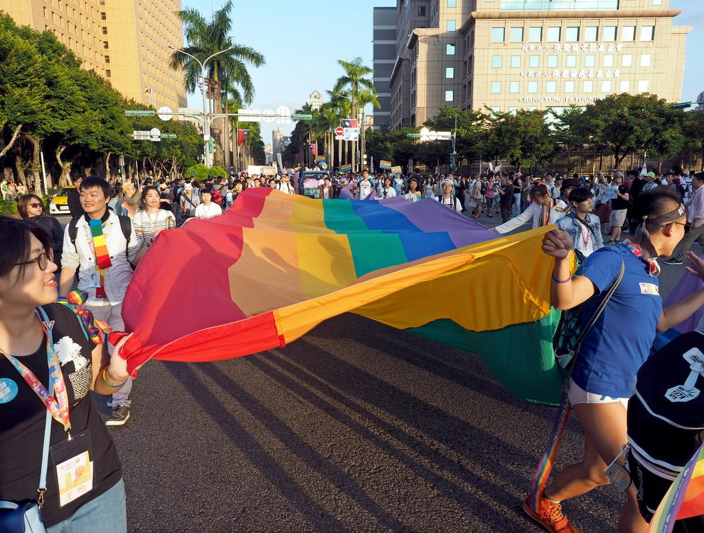 Gay pride march in the city of Taipei