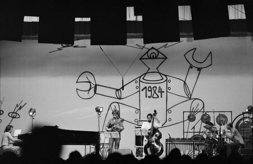 graffiti background on a stage at a concert