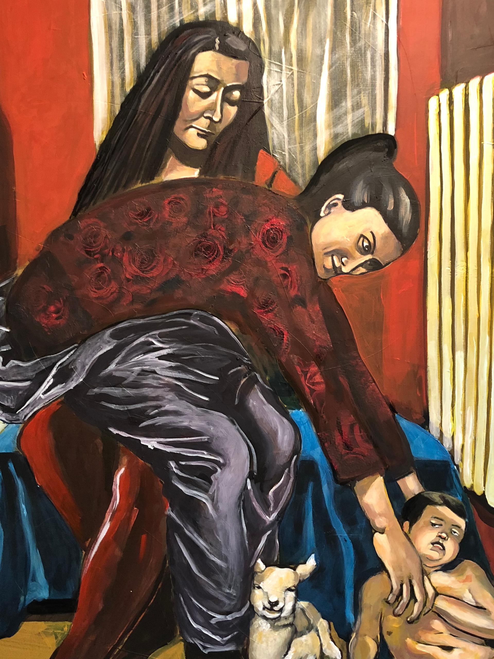 Deux femmes roms mises en peinture par Stefan Heinichen.