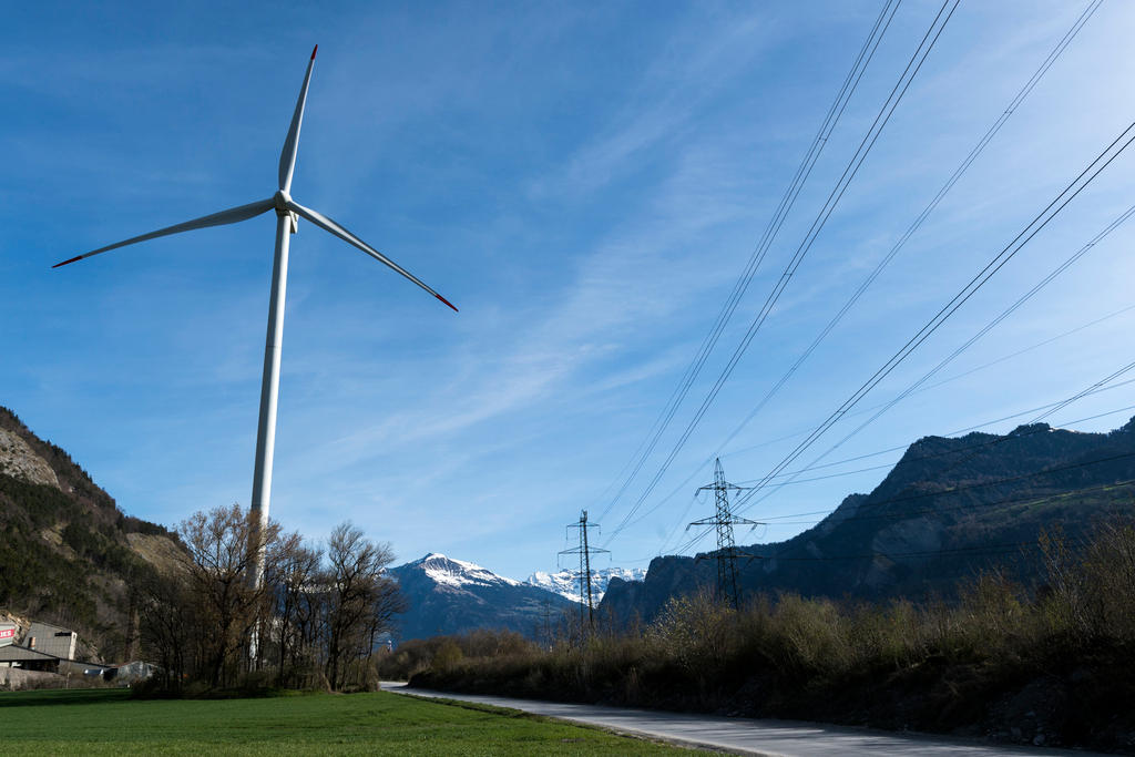 Electricity lines and wind energy in canton Valais