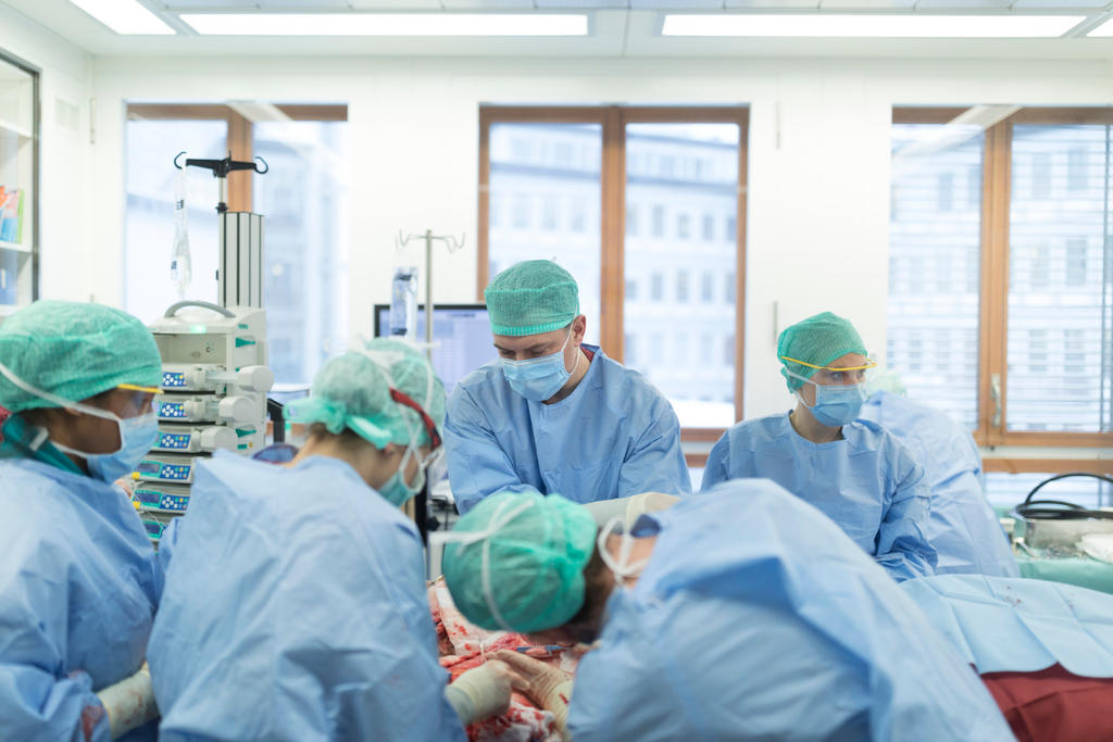 Doctors during an operating