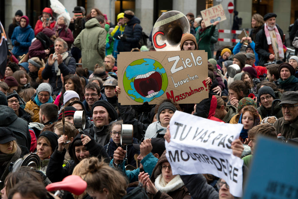 Climate protestors in Bern