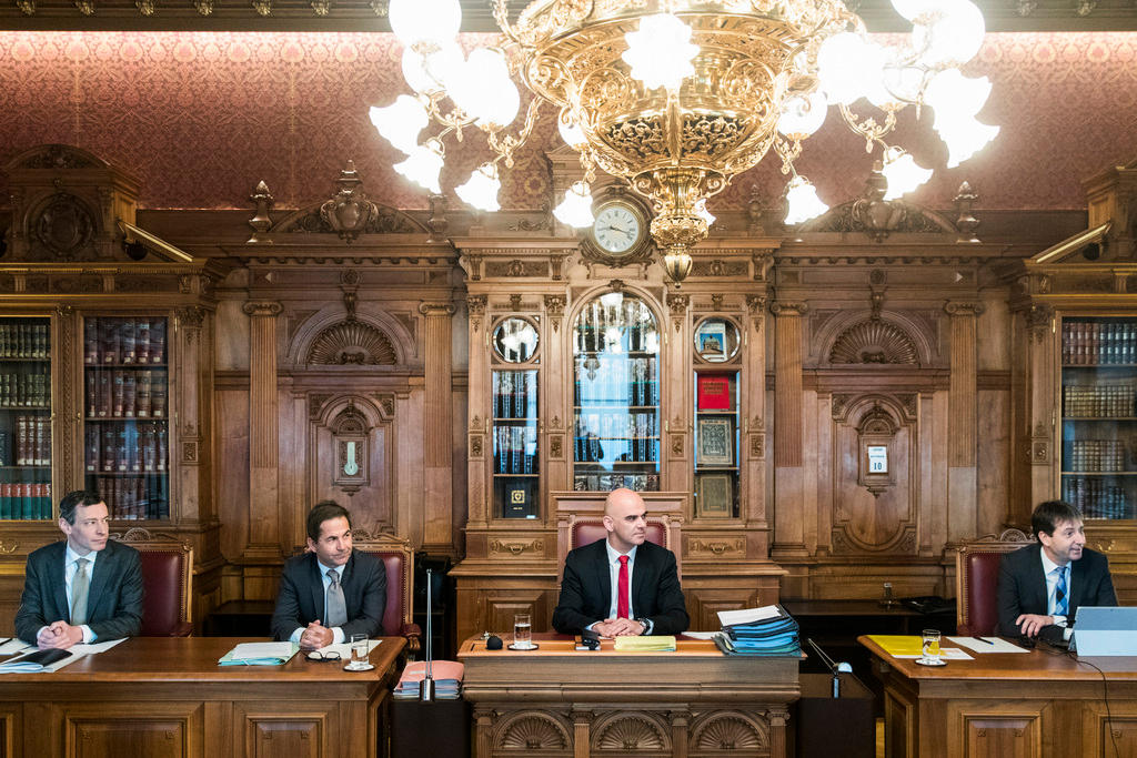 Federal Council sitting in meeting room