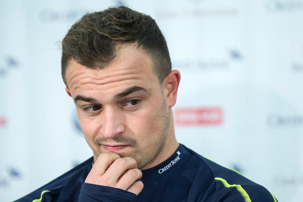 Shaqiri at press conference