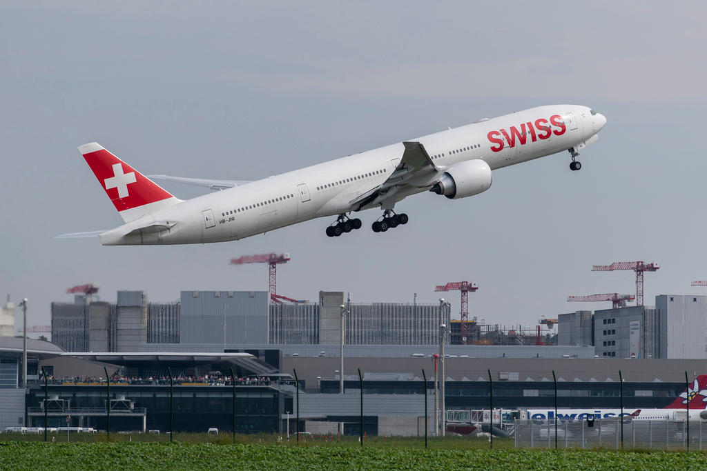 Plane taking off from Zurich