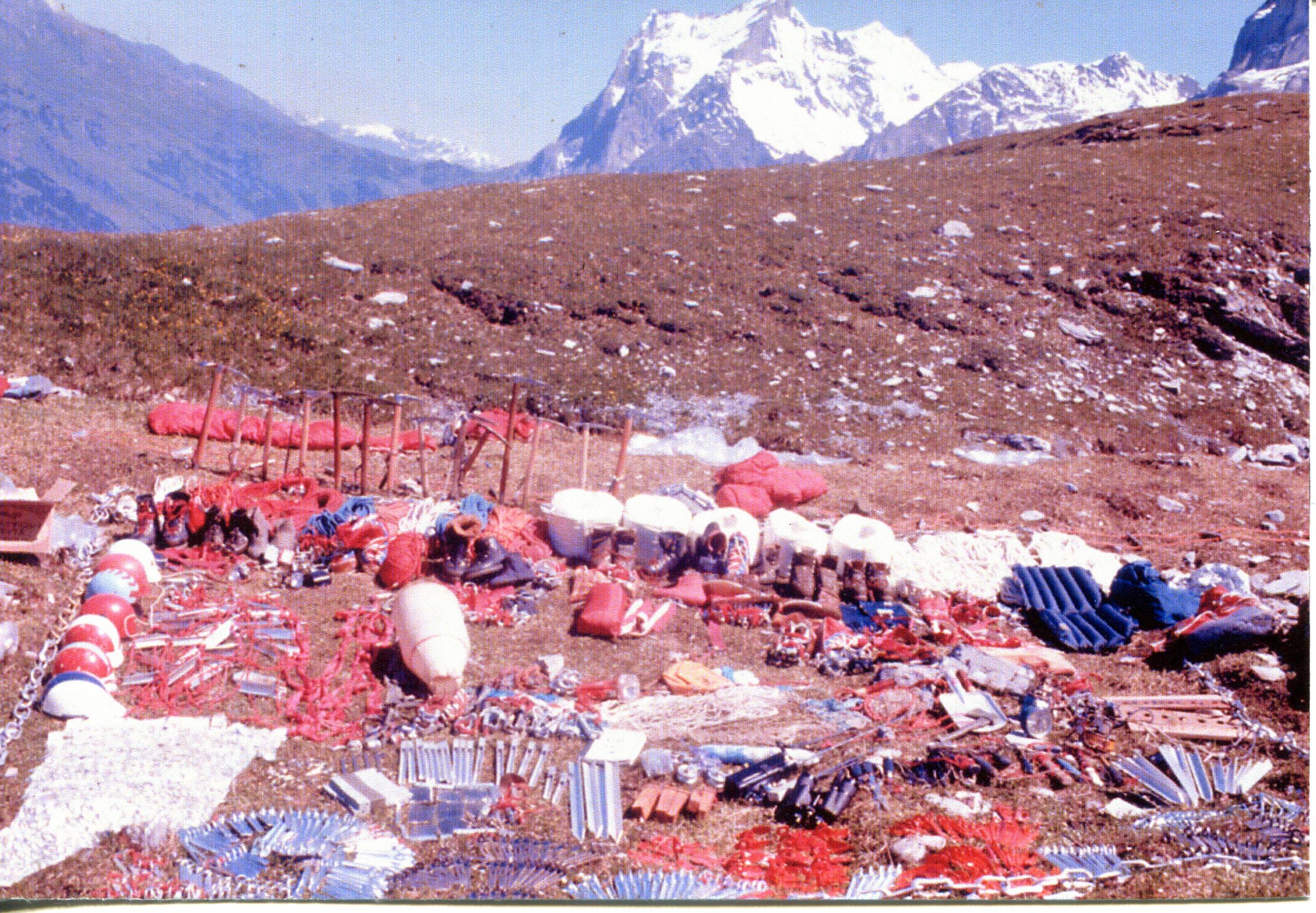 Equipment at campsite