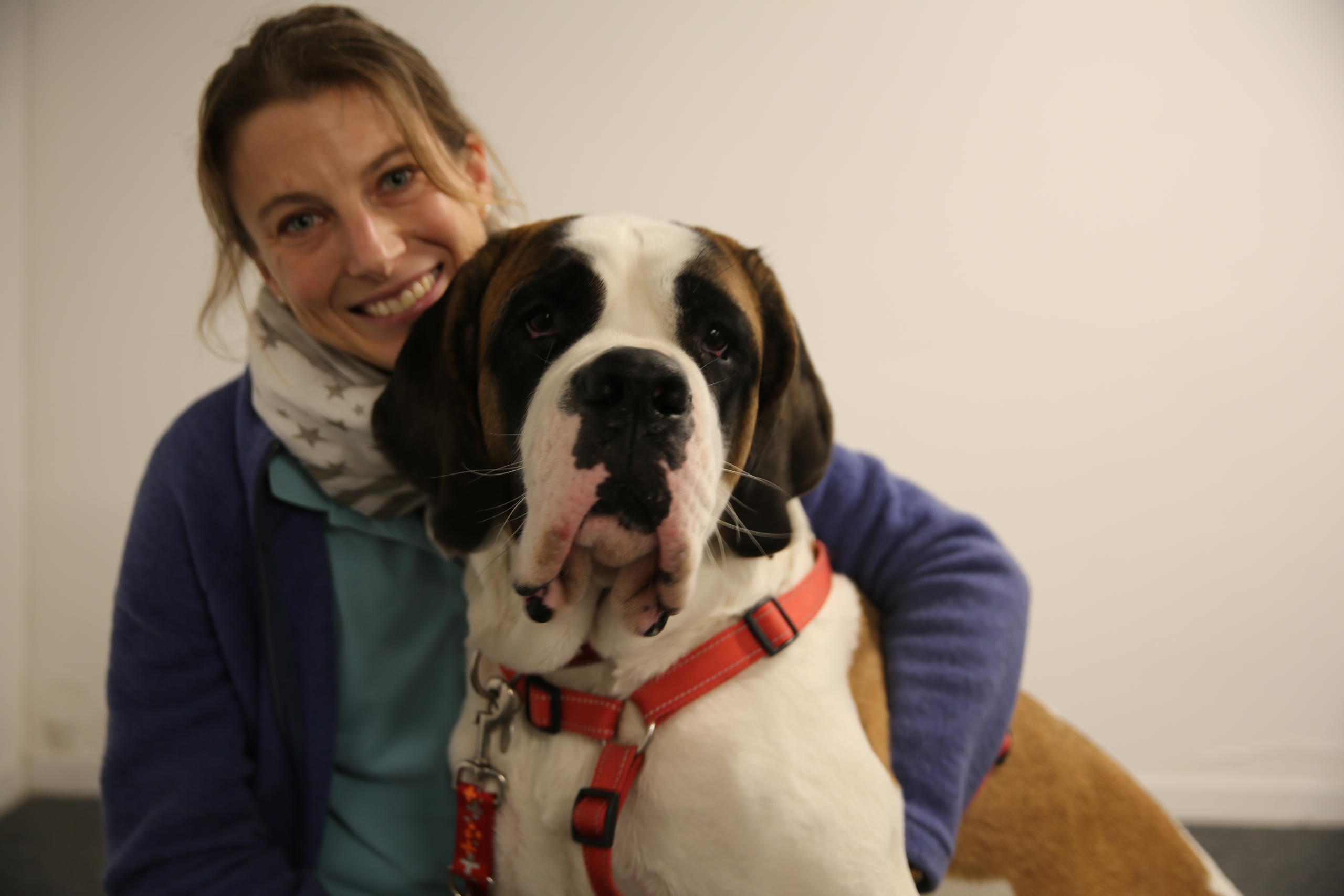 Woman and dog