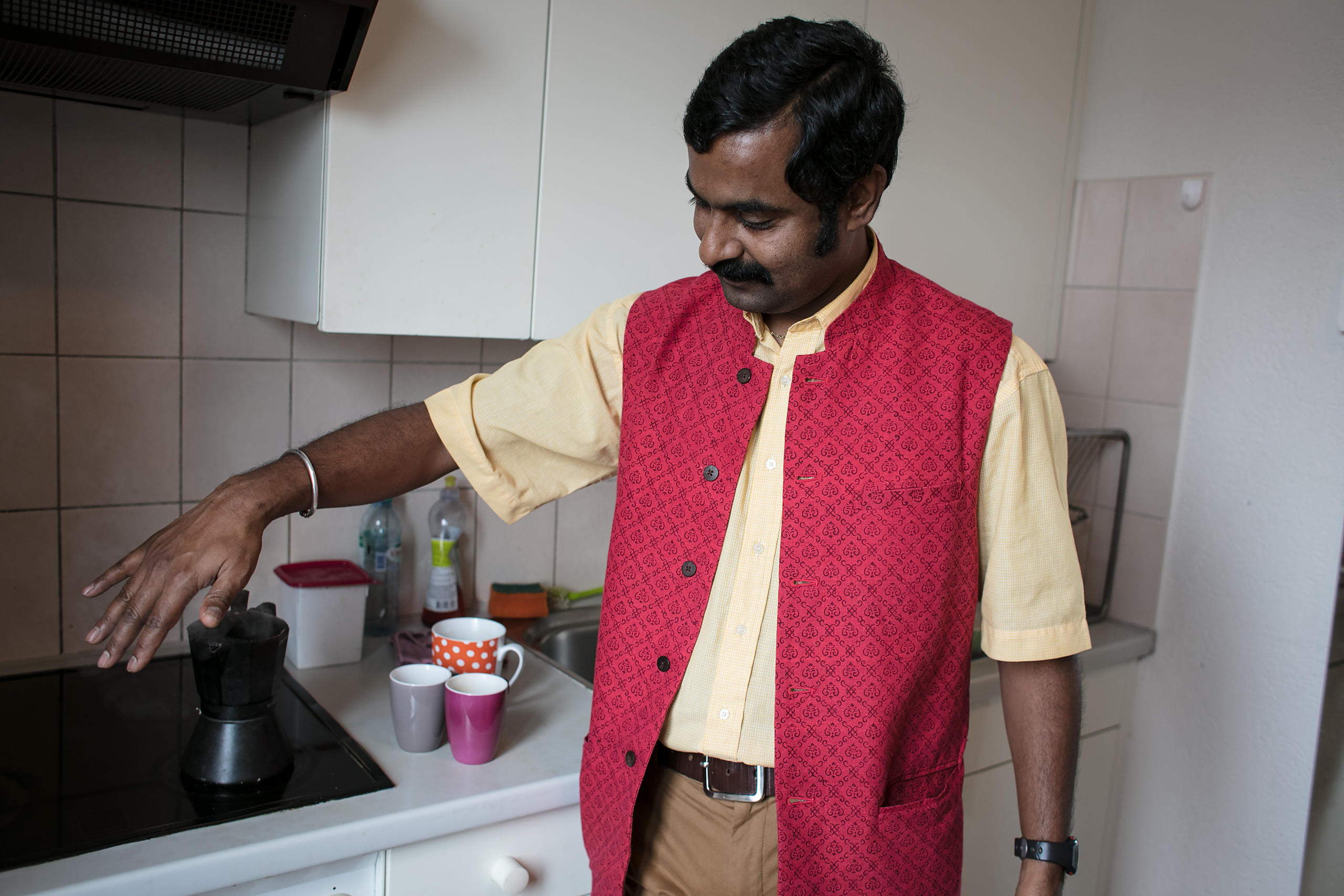 Cop Shiva makes coffee